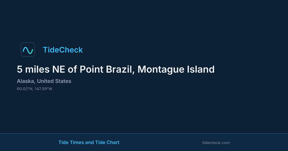 Shewal Point Brazil 5 miles NE of Point Brazil, Montague Island Tide Times | TideCheck