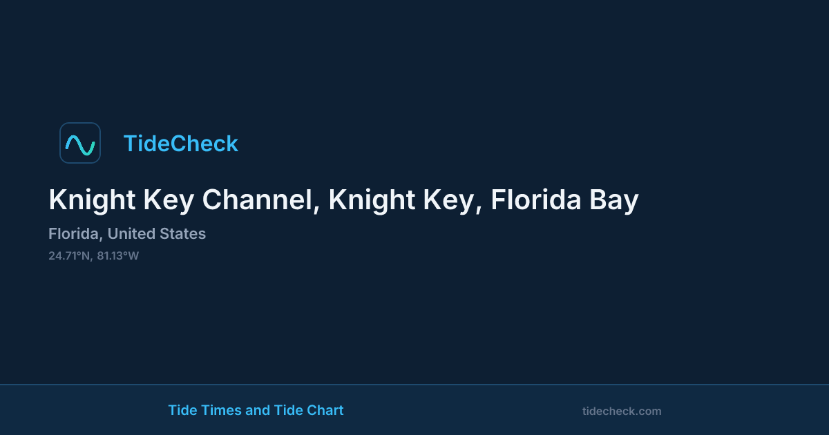Key Channel For Keys Knight Key Channel, Knight Key, Florida Bay Tide Times | TideCheck