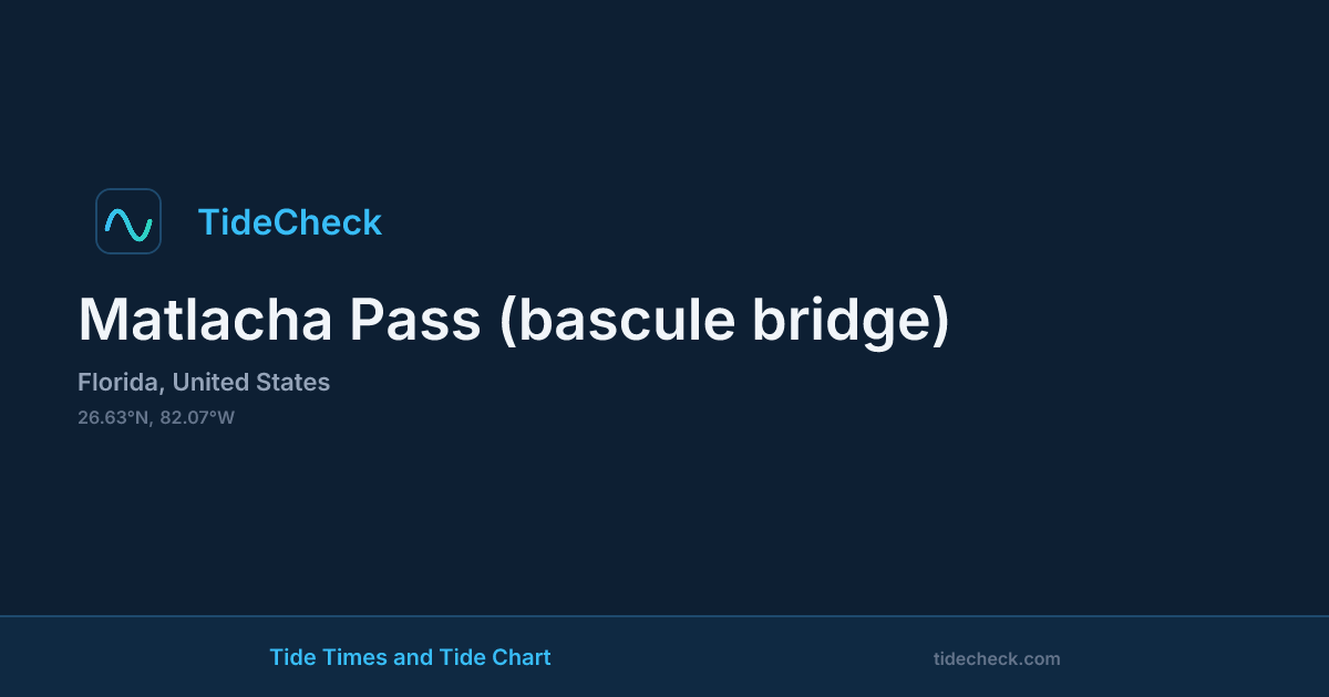 Pass Times Examples Matlacha Pass (bascule bridge) Tide Times & Tide Chart | TideCheck
