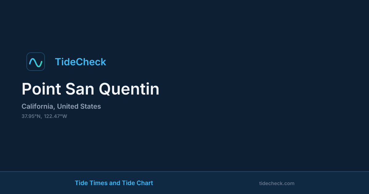 Point Graph Examples Point San Quentin Tide Times & Tide Chart | TideCheck