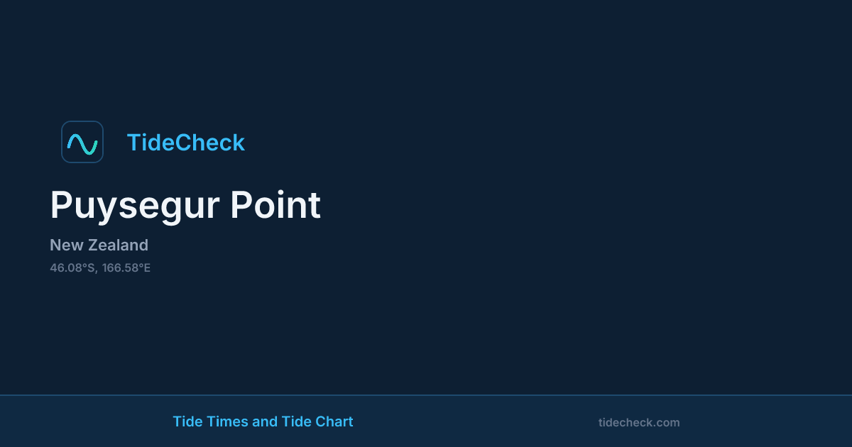Point Graph Examples Puysegur Point Tide Times & Tide Chart | TideCheck