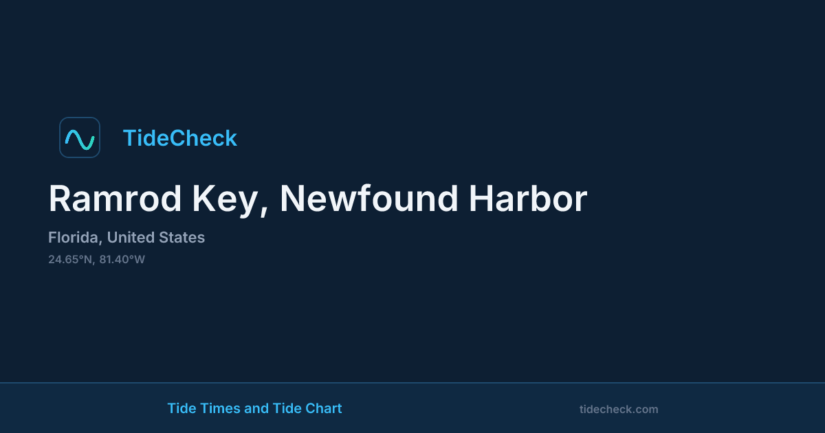 Ramrod Chart Ramrod Key, Newfound Harbor Tide Times & Tide Chart | TideCheck