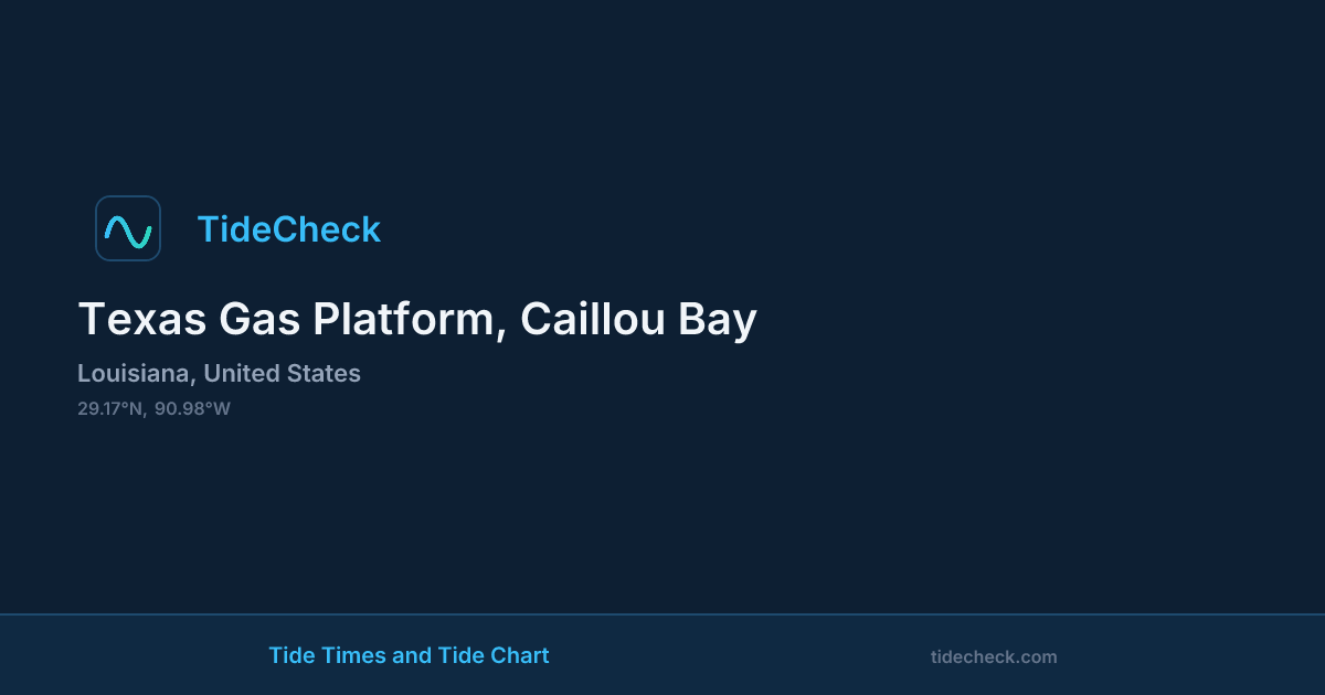 Platform Tx Texas Gas Platform, Caillou Bay Tide Times & Tide Chart | TideCheck